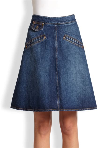 chloé denim skirts for women